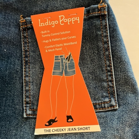 Indigo Poppy 4” Short Mid Rise NWT Size 4 - Picture 15 of 16